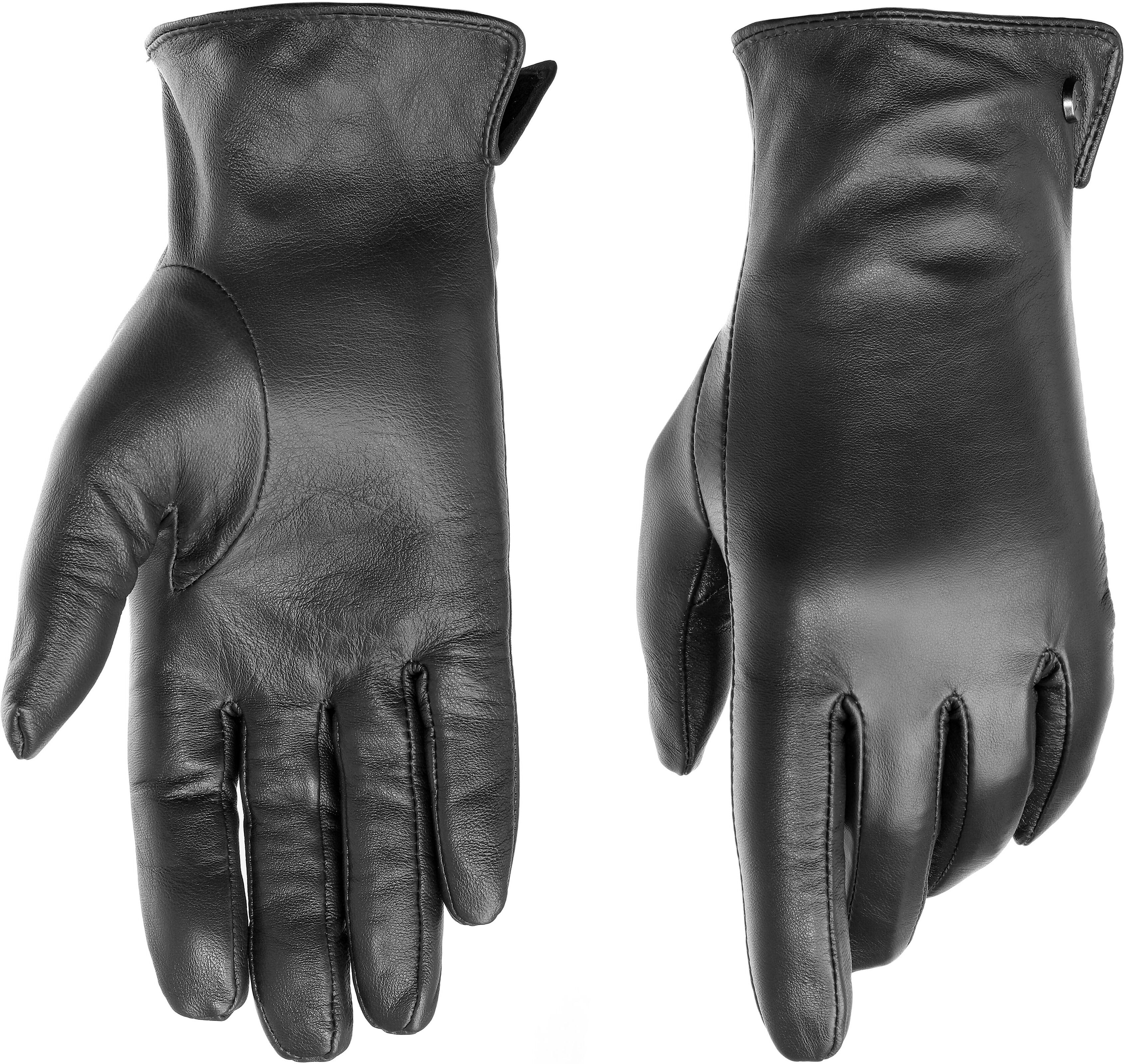 Lederhandschuhe PEARLWOOD "PAM", Damen, Gr. 7, schwarz, Schafsleder, unifarben, Handschuhe Lederhandschuhe, weiches Fleece-Innenfutter, Temperaturregulierend, Seitenschlitz schwarz 7