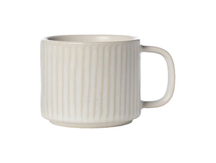 ERNST Tasse Ernst striée 26 cl Blanc naturel