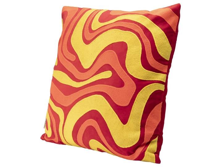 Coussin décoratif Electric Feeling Jaune/Jaune 45 x 45 x 20cm Polyester