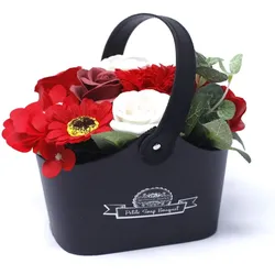 Bouquet Petite Basket - Rich Reds