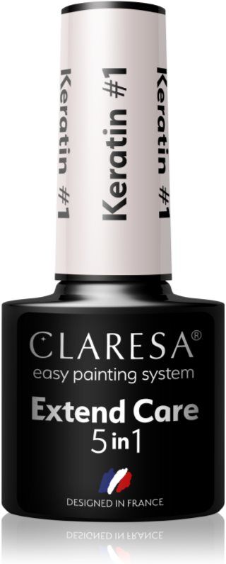 Claresa Extend Care 5 in 1 Keratin base coat gel for gel nails with nourishing effect shade #1 5 g