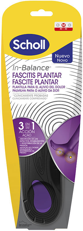 Doctor Scholl Semelles anti-douleur Fascite Plantaire avec technologie in-balance 3 en 1 #Taille M 40-42
