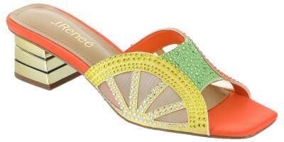 J. Renee Lemon8 - Womens 9 Orange Sandal Medium