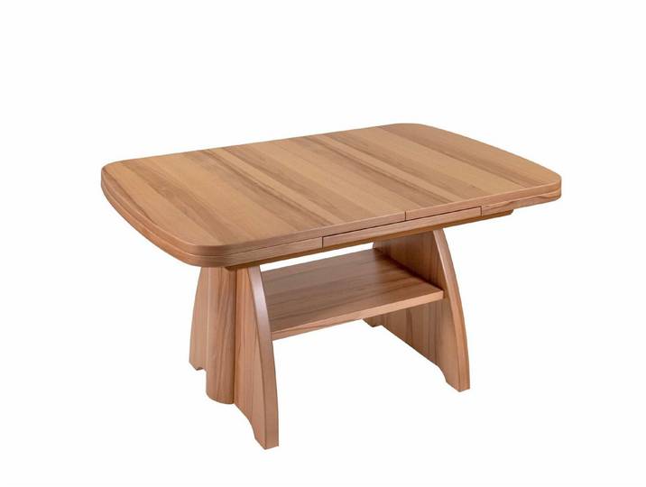 58 aufm Kessel Couchtisch Funktionstisch Clari 125x56x75 Massivholzfurnier Kernbuche (inkl. Lieferung bis in die Wohnung, 1-St., Lieferung bis Verwendungsstelle), stufenlos höhenverstellbar ausziehbar Tischplatte Massivholzfurnier