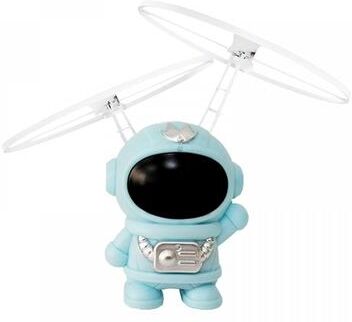 Smart Shopping Spot Colorful Night Light Helicopter, Luminous Mini Induction Flying Toy, USB Charging Robot Gift blue