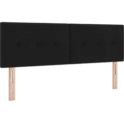 vidaXL LED-Kopfteil mit LED -Streifenleuchten Schwarz 160 cm Stoff