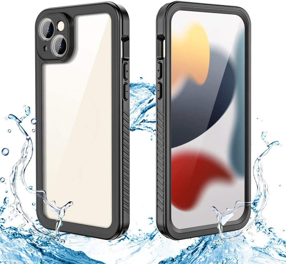 iPhone 15 Plus Redpepper IP68 Vandtæt Case - Sort / Gennemsigtig