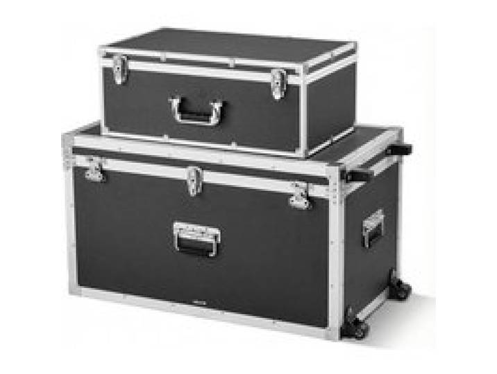 VEVOR 2 x Transportkoffer Aufbewahrungskoffer Aufbewahrungskiste Abschließbar, Große Aufbewahrungskiste (816 x 452 x 460 mm) mit Rollen & 3 Metallgriffen, Transportruhe mit Deckeln für Wohnung Schwarz