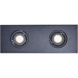 Brilliant, Deckenleuchte, Doro LED Deckenleuchte 2flg sand schwarz (690 lm, GU10)