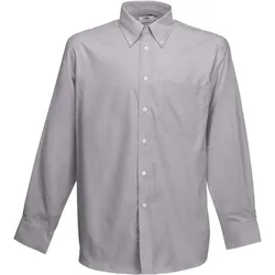 Fruit of the Loom Herren Oxford Hemd Langarm 65-114-0 oxford grey L