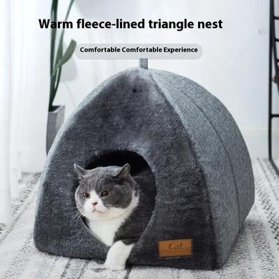 Uplifted Finds Closed Triangle Winter Warm Pet Nest Tent Bed s