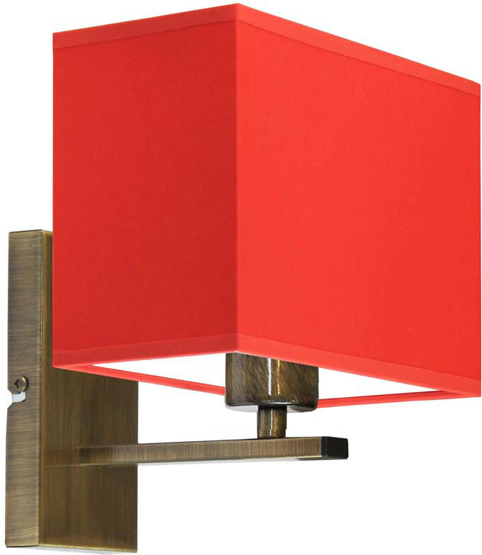 17 Stories Asavira Armed Sconce Antique Gold/Red