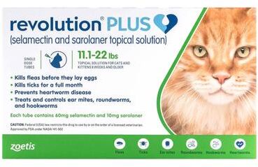 Revolution Plus For Large Cats 11-22lbs (5-10kg) Green 3 Pack