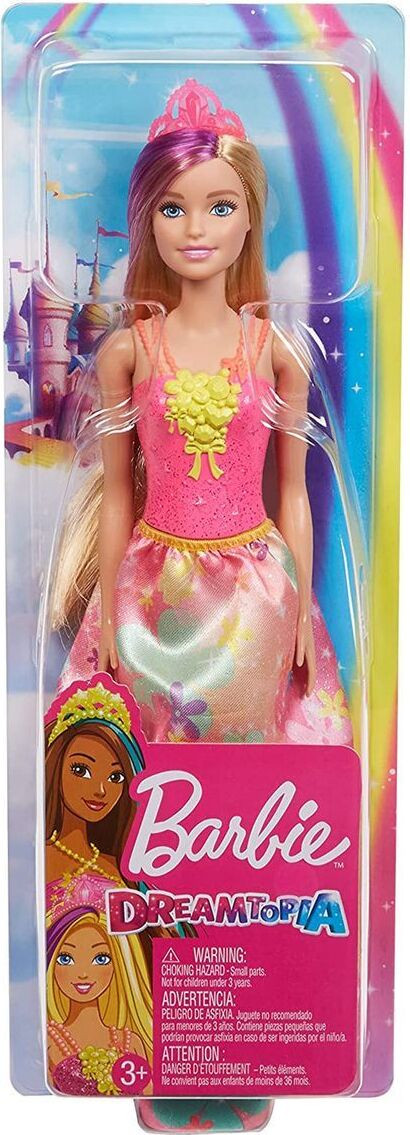 Mattel Barbie Dreamtopia Prinsespop met blond en paars haar en verwisselbare kleding