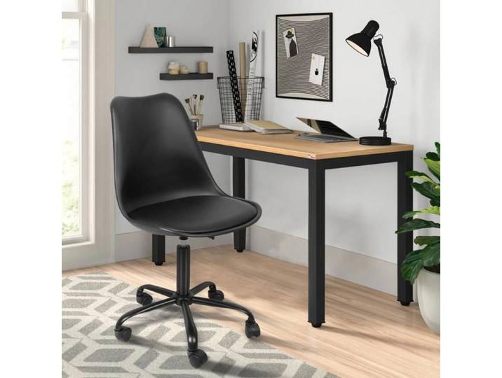 Chaise de bureau-MENGDA-Chaise de bureau ergonomique-Hauteur(43-55cm)-Rotation à 360 degrés-maximale de 120kg-Noir