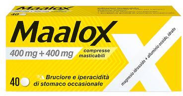 Gmm Farma Maalox 40 Compresse Masticabili 400 Mg+400 Mg