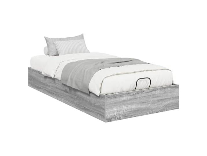 KTHLBRH Boxspringbett Sonoma Grau 193 x 90 x 25 cm Technisches Holz, Gasheber, Tragkraft 240 kg, einfache Montage