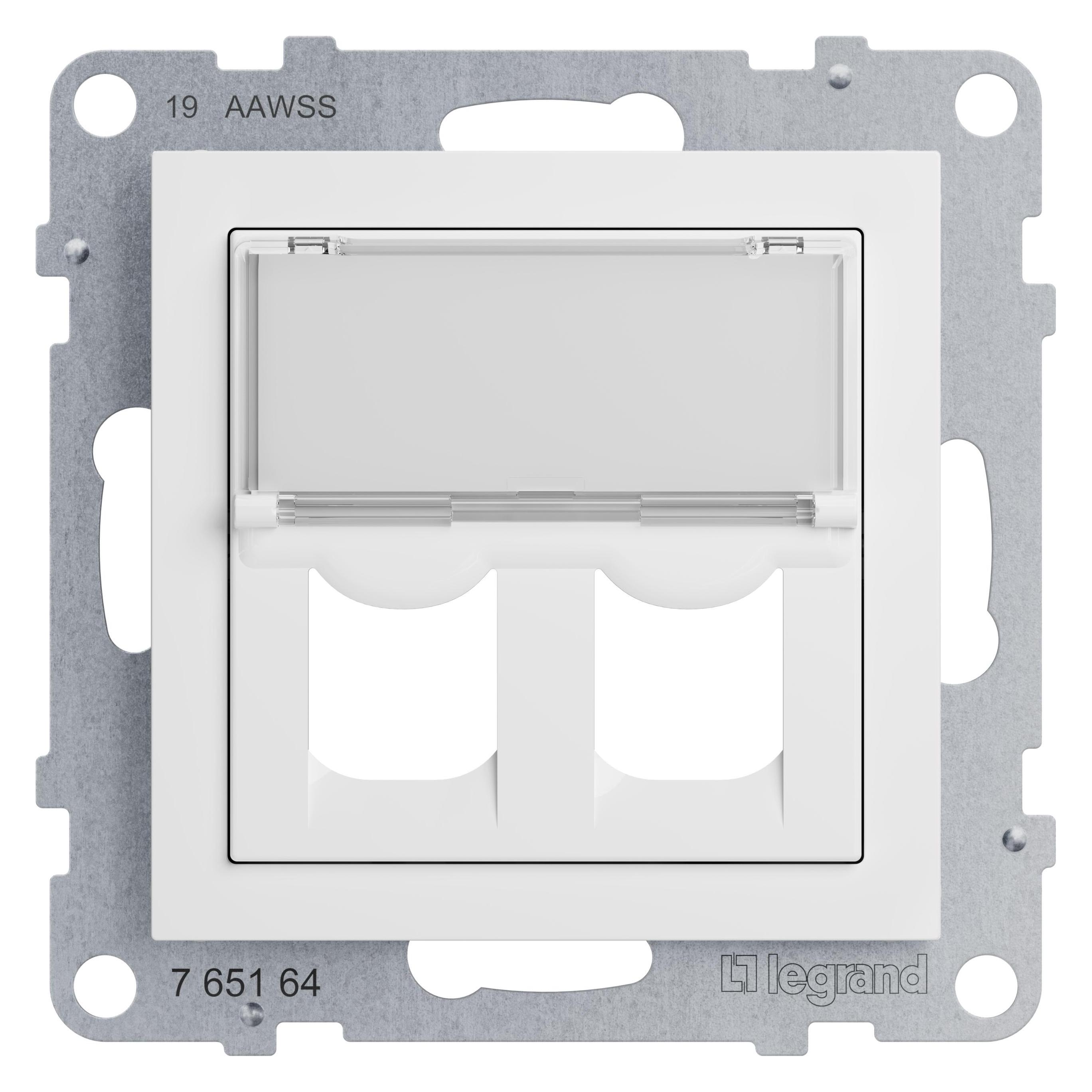 Legrand SEANO 2-fach Systimax-Adapter zum Einschnappen von 2 Modulen der Datendosen von Systimax (765164)