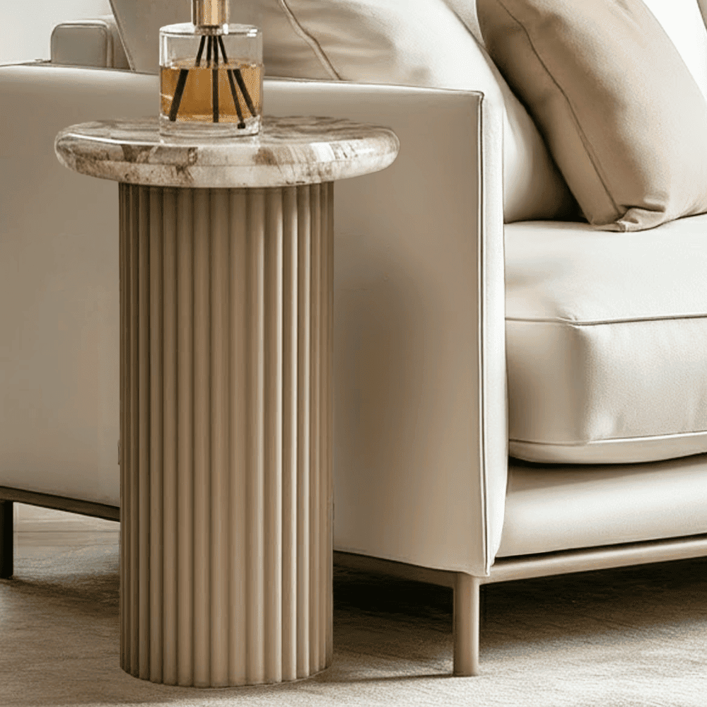 Verinne Marble Top Side Table