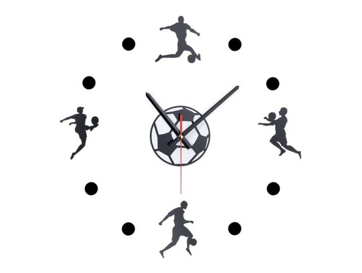 Relaxdays DIY Wanduhr Fußball