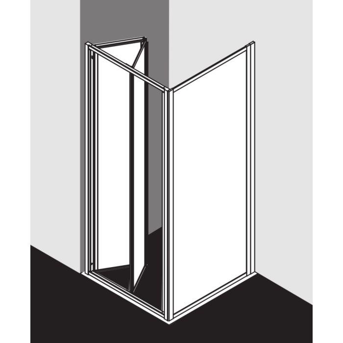 Kermi Falttür Nova 2000 90 x 185 cm, silber mattglanz, Kerolan Fontana