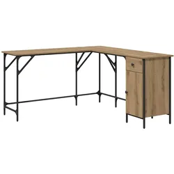 vidaXL Schreibtisch Artisan-Eiche 141 x 141 x 75 cm Holzwerkstoff