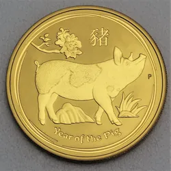 Goldmünze 1/4oz "Schwein" 2019 Lunar II – Year of the Pig (Australien)