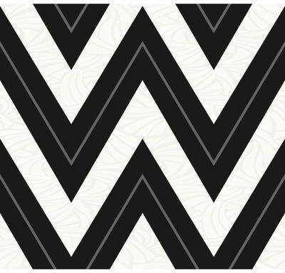 Seabrook Designs Simonette Chevron Faux Unpasted Wallpaper