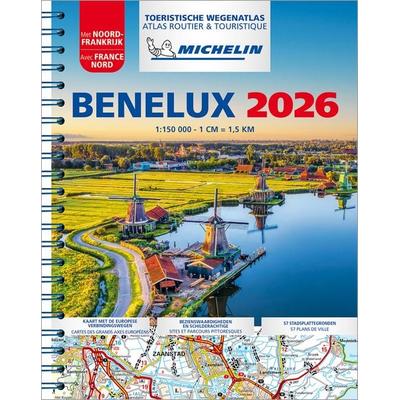 Michelin Straßenatlas Benelux mit Spiralbindung, Karte von Michelin, Michelin, 978-2-06-727045-9