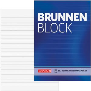 Brunnen Brunnen Briefblock 1052727 Der  Block, A4, 70g/qm, ungelocht, 50 Blatt, liniert