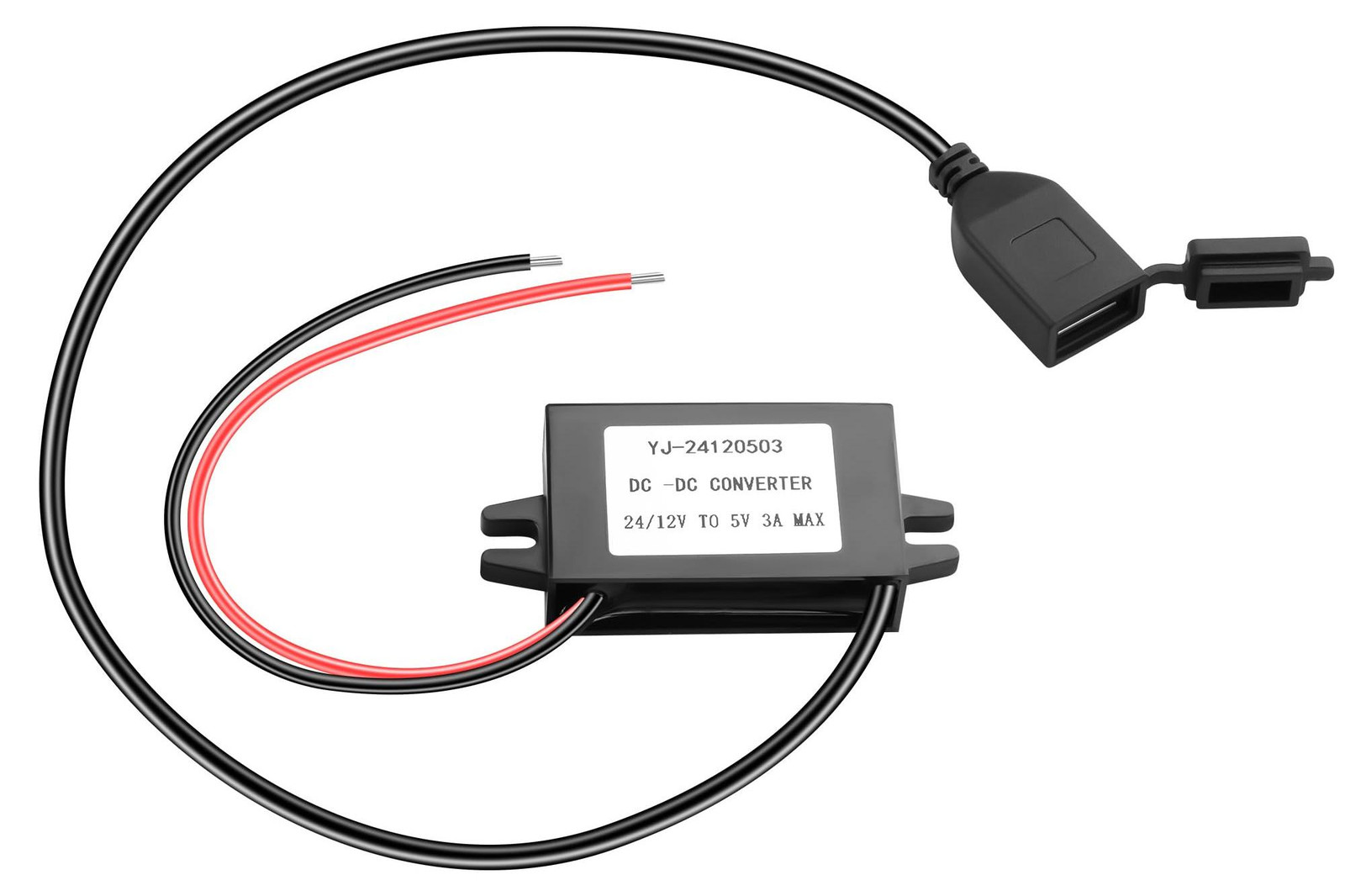 Dripio 12V/24V naar 5V 3A USB step-down converter