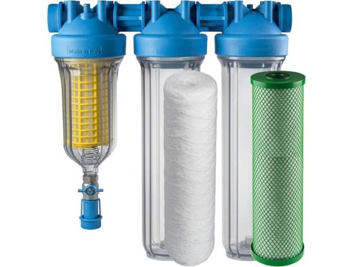 purway® HYDRA BIG TRIO Rainmaster 1 20 Zoll Brunnenwasserfilter Regenwasser Aufbereitung mit Trinkwasserfilter und Wasserfilter für eine zuverlässige Versorgung