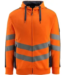 Warnschutz Kapuzensweatshirt "CORBY" Safe Supreme UV-Schutz - 3XL - orange/schwarzblau