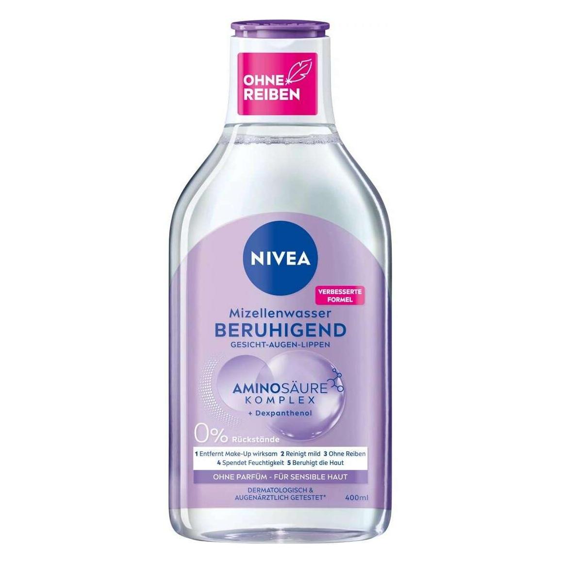 Nivea Beruhigendes Mizellenwasser (Make-Up Entferner, Mizellenwasser, 400 ml) (89259-01000-30)