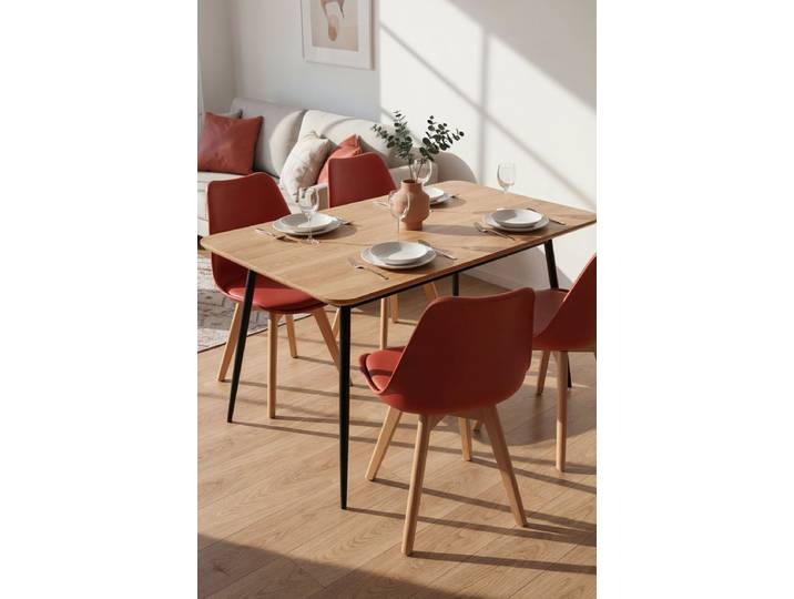 4er Set Synk Basic Stühle - Vin Rot