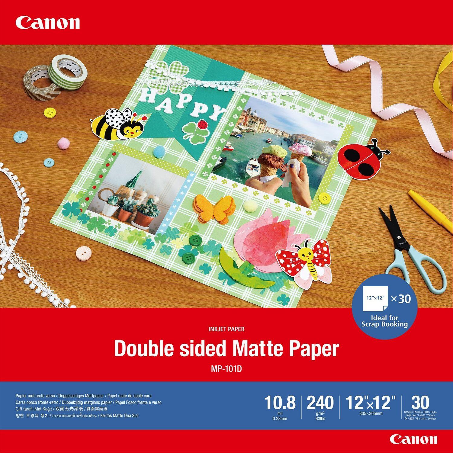 Canon Original MP-101D doppelseitiges mattes Papier (30 x 30 cm) 240 g/m² - 30 Blatt 4076C007