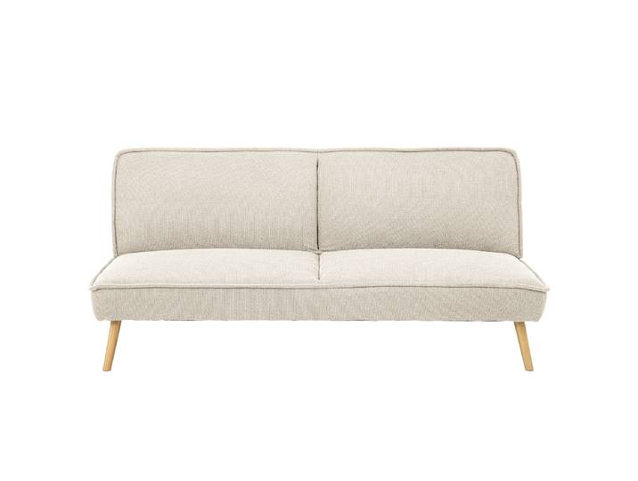 Schlafsofa Beige Bouclé Stoff Piana 188 x 84 x 87cm mit Schlaffunktion Modern
