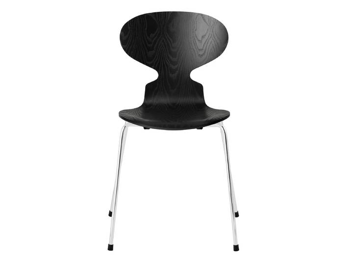 Fritz Hansen - Die Ameise Stuhl, Esche schwarz gefärbt / verchromt (4 Beine)
