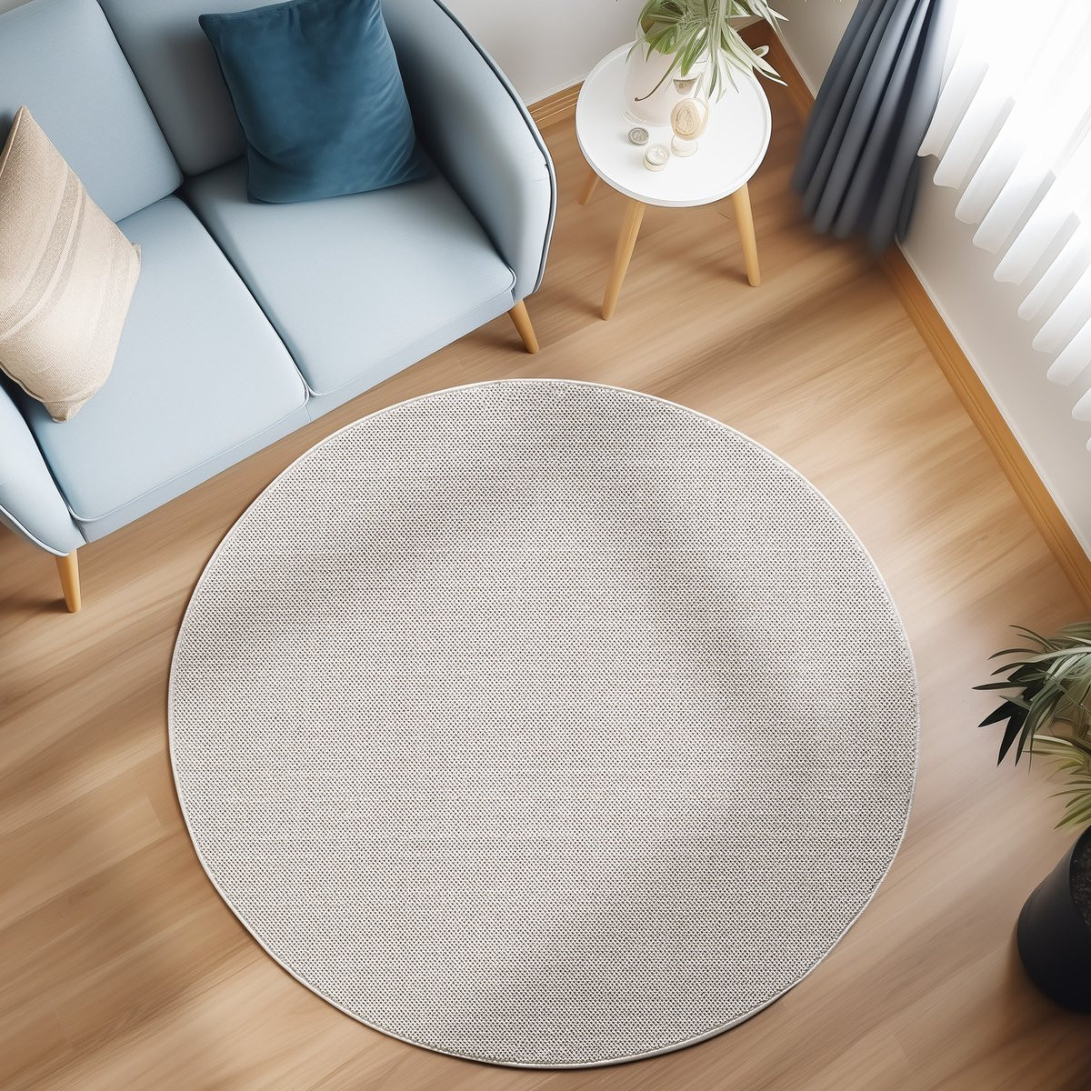 Muratap Rond Vloerkleed - Modern - Effen - Polypropyleen - Diameter: 120 cm