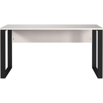Schreibtisch GERMANIA "Adrano", beige (kaschmir, schwarz, schwarz, kaschmir), B:150cm H:74cm T:60cm, Tische, Schreibtisch, 150x74x60cm,Metallkufen,widerstandsfähige Beschichtung,Made in Germany