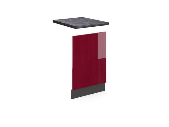 Vicco Frontblende R-Line Rot 45 cm, AP Anthrazit, Rot, Anthrazit, Holzwerkstoff, Rechteckig, 45x67.4x60 cm, Küchen, Küchenmöbel, Küchenschränke, Küchenunterschrank