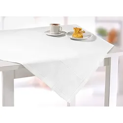 Stickmitteldecke, weiß