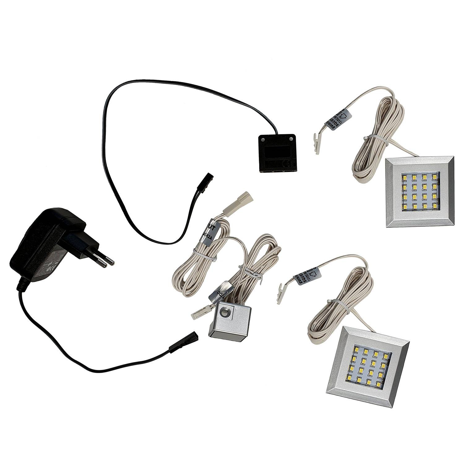 home24 Modern LED-verlichting set van 2, zilver