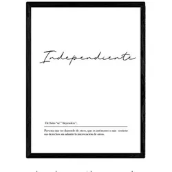 POSTER Wortkunst Independiente Nordisch A4 Rahmenlos