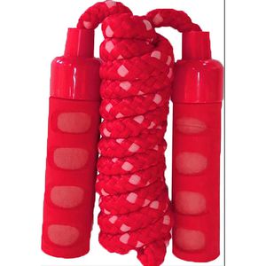 Best-Sporting Springseil 61385, Textilseil für Kinder, 200 cm, rot, mit Softgriffen