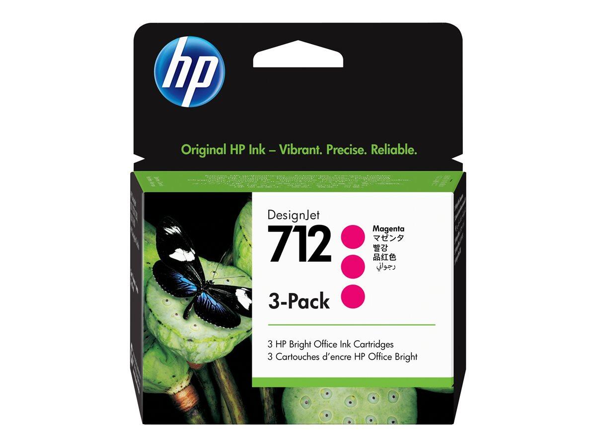 HP Inc. HP Original 712 Druckerpatronen 3er Pack magenta 29ml (3ED77A) 3ED78A