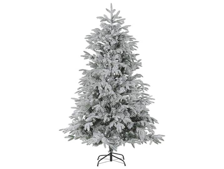 Künstlicher Weihnachtsbaum mit Schnee 210 cm schneebedeckt weiß Bassie