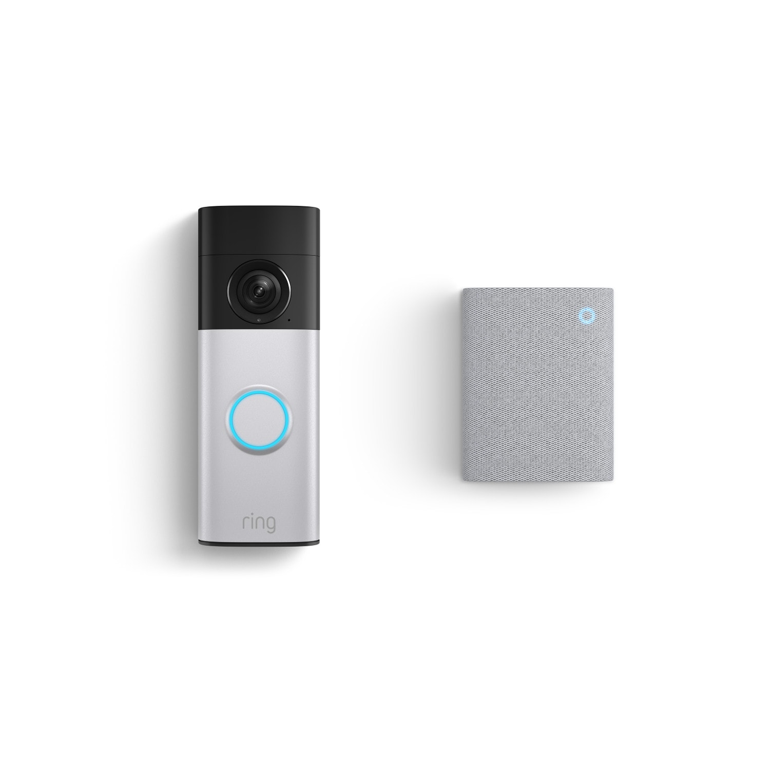RING Battery Video Doorbell 2 Plus + Chime - 2K, Gegensprechfunktion, Türklingel Nickel Silver B0GH2L7RR6