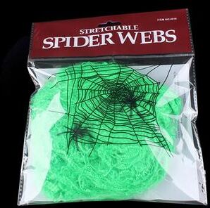 Uplift Picks Realistic Stretchy Cobweb Halloween Haunted House Decor green