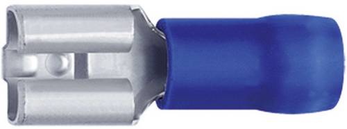 Klauke 730 Flachsteckhülse Steckbreite: 6.3mm Steckdicke: 0.8mm 180° Teilisoliert Blau